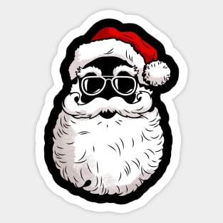 Hipster Santa Sticker